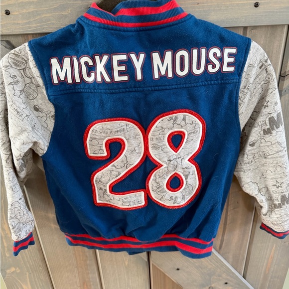Disney Micky Mouse Varsity Jacket Youth Size 5/6 Adorable 90 Years of Magic - Picture 2 of 3